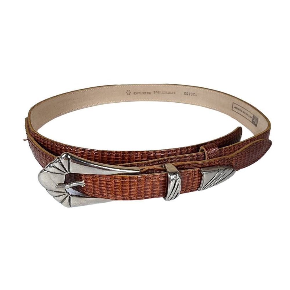 Morgan Taylor- Women’s Faux Leather Western Big Buckle, Size Medium